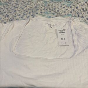 Abercrombie & Fitch White Tank Top